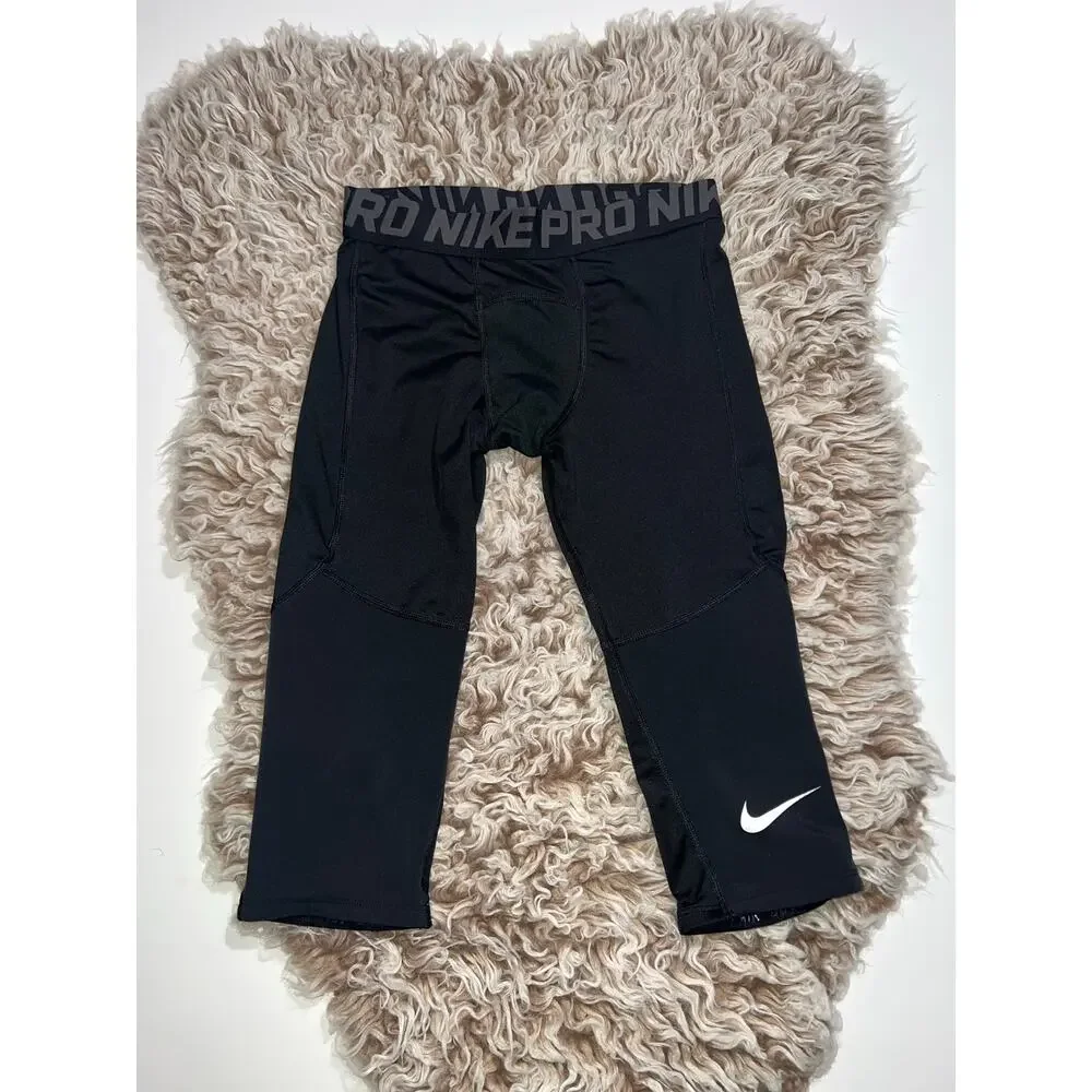 Nike pro kids black compression capris